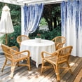 thumbnail image 4 of Outdoor Curtains for Patio Waterproof, Navy Blue Outdoor Privacy Panels Grommet, Summer Botanical Leaves Watercolor Blackout Outside Curtains for Porch/Cabana/Pergola/Gazebo 54"x95", 2 Panels, 4 of 8