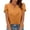 Yellow, variant on Enjoytime Women's Tops Solid Color Lace Patchwork V Neck Short Sleeve Blouses Summer Vacation Casual Shirts