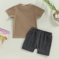 thumbnail image 2 of Newborn Baby Boy Clothes Cow Pattern and Letter Printed Round Neck T-shirt + Shorts Set 2PCs Infant Summer Outfits, 2 of 5