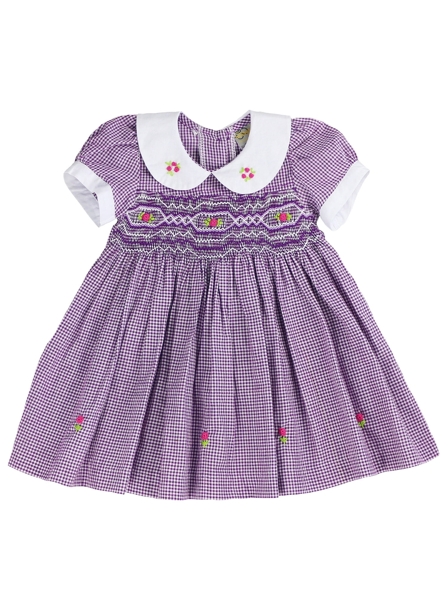 lilac gingham school dress