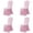 Light Pink, variant on 4Pcs Ruffled Skirt Dining Room Chair Slipcovers, Modern Solid Color Chair Covers Stretch Kitchen Chair Protectors for Hotel Ceremony Banquet, Washable Cover,18x21.6x18 Inch