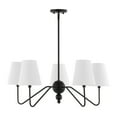 thumbnail image 3 of JONATHAN Y Skylar 32" 5-Light Classic Minimalist Iron Inverted Gourd LED Chandelier, Black, JYL7912A, 3 of 9