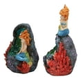 thumbnail image 2 of Nautical Blue Tail Mermaids With LED Light Geode Crystal Cave Figurines Set Of 2, 2 of 9