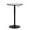 Sliver, variant on MoNiBloom Swivel Barstool Table 23.5" Round Adjustable Height Metal Pub Table Black Rock