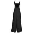 thumbnail image 4 of B91xZ Combinaisons pour Femmes Combinaisons Amples Bretelles Réglables Jambes Larges, Noir TTG, 4 of 4