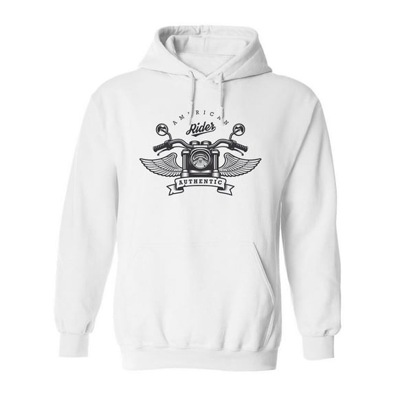 Vintage Ameircan Riders Design Hoodie Men -Image by Shutterstock, Male Large