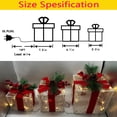 thumbnail image 4 of Christmas Decorations Indoor, Kwaiffeo Set of 3 Christmas Lighted Gift Boxes 60 LED Light up Xmas Present Ornament for Tree Indoor Outdoor Yard Holiday Door, Christmas Lights,Warm White, UL Plug, 4 of 8