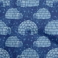 thumbnail image 1 of oneOone Polyester Spandex Medium Blue Fabric Igloo Craft Projects Decor Fabric Printed By The Yard 56 Inch Wide, 1 of 4