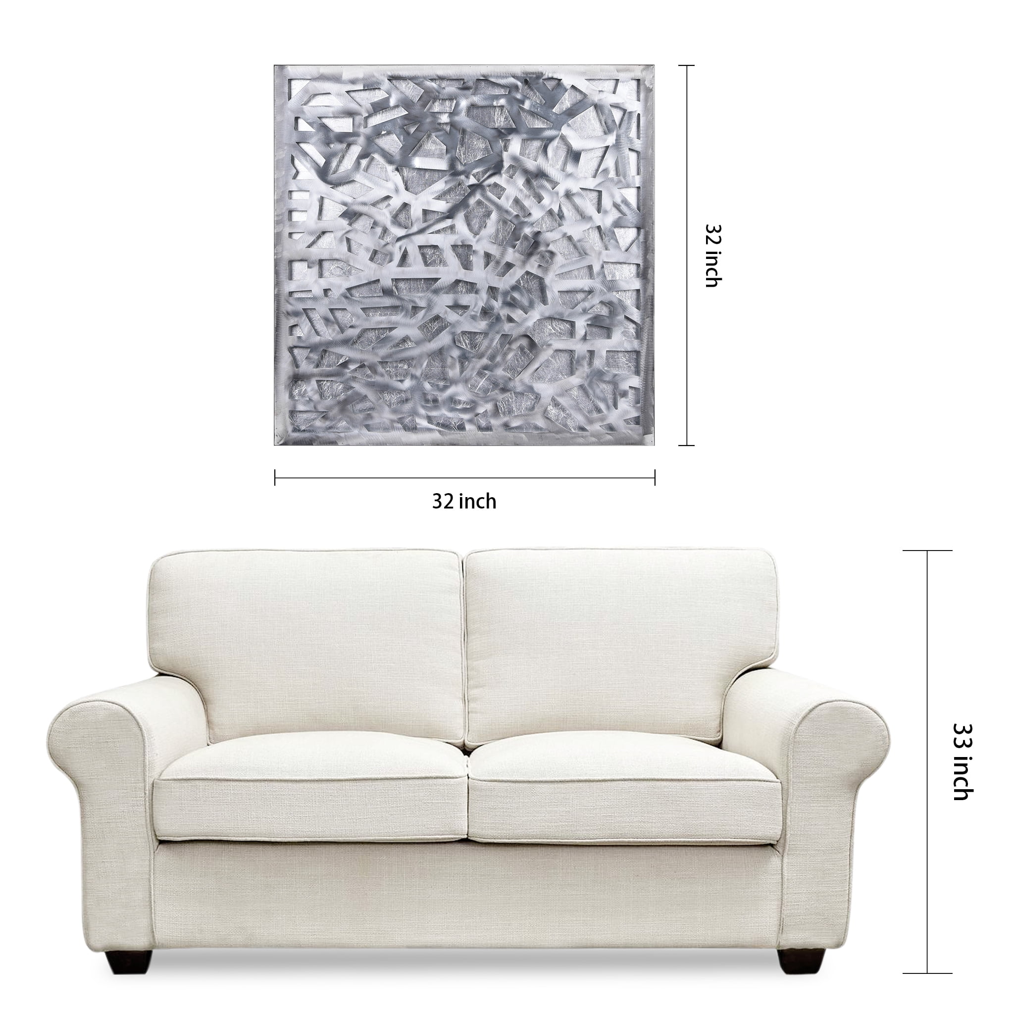 Empire Art Gold & Silver Enigma Abstract Art Prints, Set of 2
