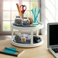 thumbnail image 2 of Copco Basics 12-inch 2 Tier Turntable in White and Navy, 2 of 4