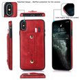 thumbnail image 5 of for iPhone XS Max Case, Lightweight Premium PU Leather iPhone XS Max Wallet Case with Card Holders Protective Case for iPhone XS Max Adjustable Stand,Red, 5 of 7