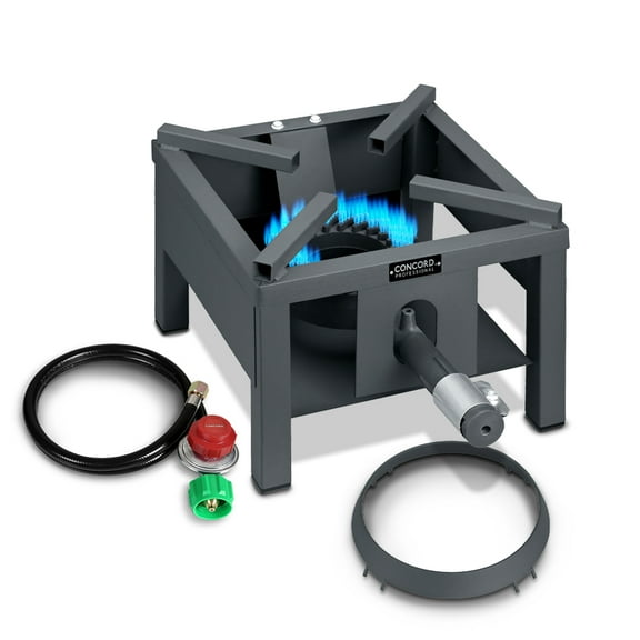 Concord Professional Single Cyclone Wok Burner with Stand. Up to 100,000 BTU. (13")