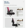 thumbnail image 6 of BestOffice Executive Chair with Lumbar Support & Adjustable Height, 250 lb. Capacity, Pink, 6 of 7