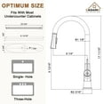 thumbnail image 4 of CASAINC Single Handle Kitchen Faucet with Pull Out Sprayer, Deck Mounted, Brushed Gold, 4 of 4