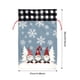 thumbnail image 3 of Bolsa grande de regalo navideña con cordón | Diseño de Papá Noel sin rostro con estampado de bosque de terciopelo | Bolsa infantil para dulces y regalos de fiesta, 3 of 6