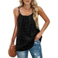 thumbnail image 1 of Sonducket Chaleco de algodón para mujer, camisola de cuello ajustable, playa, vacaciones, cita, cena, camiseta sin mangas bonita, ropa de Prendas para la parte del cuerpo Negro SG, 1 of 6