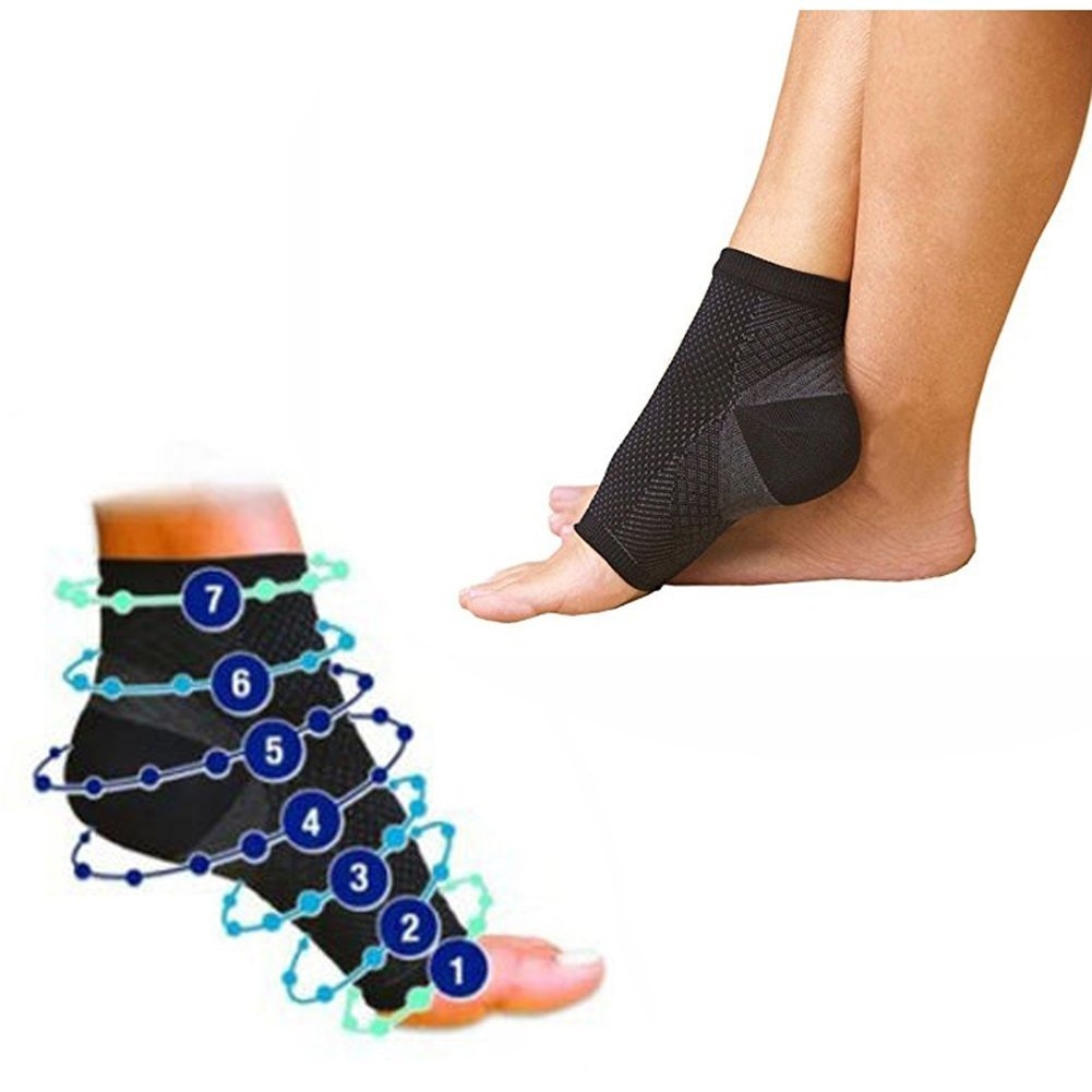1 Pair Compression Foot Ankle Angel Sleeve Anti Fatigue Sock for Ankle Swelling Plantar 1 Pair Compression Foot Ankle Angel Sleeve Anti Fatigue Sock for Ankle Swelling Plantar