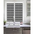 thumbnail image 2 of Window Privacy Film Black White Plaid Stained Glass Window Film Decorative Sun Block Window Cover Modern Simple Buffalo Check Gingham Window Clings Static Adhesive Sticker for Bathroom 17.7"x39.3", 2 of 7