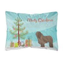 Carolines Treasures BB8453PW1216 Bergamasco Shepherd Christmas Canvas Fabric Decorative Pillow, 12H x16W, multicolor