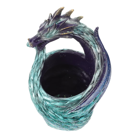 OFFIGAM succulent planter flower pot Dragon Shape Blue 1Pcs