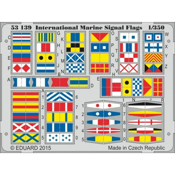 1/350 Ship International Marine Signal Flags (Painted)