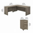 thumbnail image 2 of Studio C 72W L Shaped Desk with Drawers in Modern Hickory - Engineered Wood, 2 of 10
