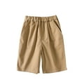 thumbnail image 3 of Teen Boys Dress Pants Khaki Shorts Summer Girls School Uniform Pants Biker Shorts 17-18 Years, 3 of 3