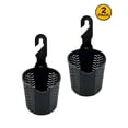 thumbnail image 2 of (Paquete de 2) portavasos universal para reposacabezas del asiento trasero del coche, soporte colgante para organizador de almacenamiento interior, negro, 2 of 5