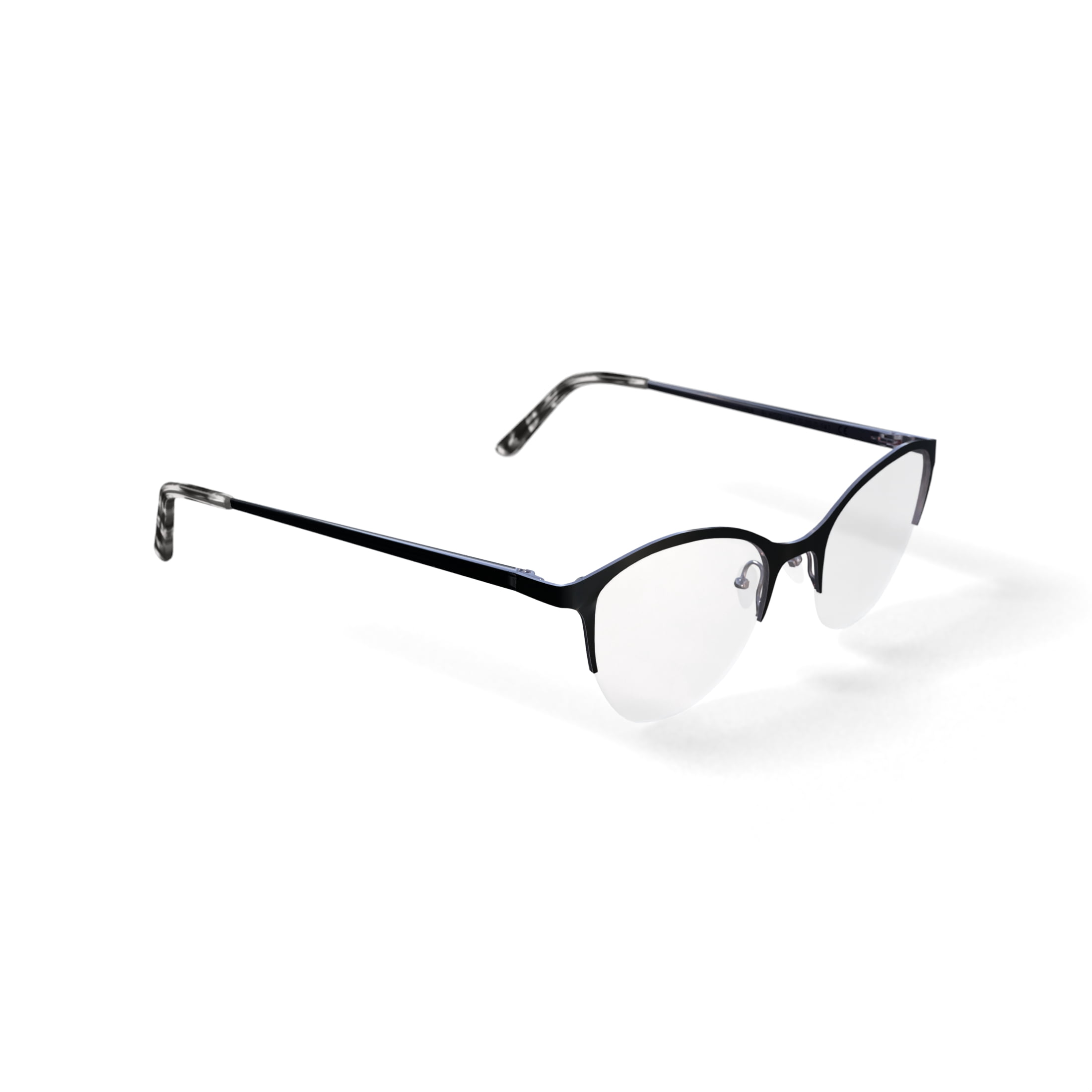 Bio Eyes Women's Luna Cat Eye Prescription Eyeglasses with Case, Black