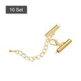thumbnail image 3 of 10Sets Slide on End Clasps with Lobster Claw Clasps & Extension Chain 16mm for DIY Craft Making, Gold Tone, 3 of 6