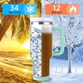 thumbnail image 2 of 40 oz Tumbler With Handle and Straw Lid for Water,Double Wall Vacuum Sealed Stainless Steel Insulated Tumblers Mug Blue-Green, 2 of 4