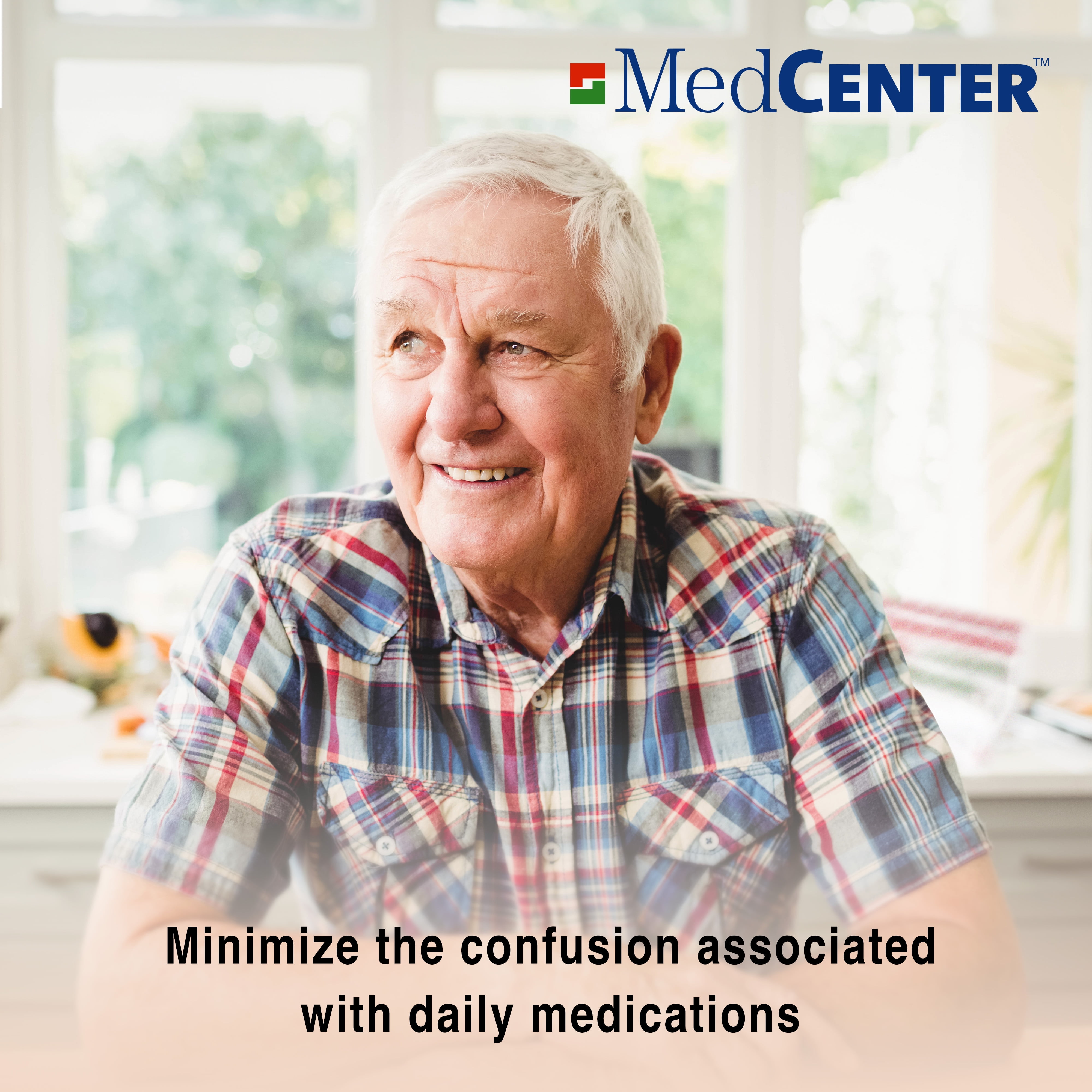 Medcenter 31-Day Pill Organizer with 4 Compartments and Alarm Clock – for Medications and Vitamins