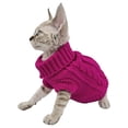 thumbnail image 3 of YokoKat Magenta Turtleneck Kitten Cat Sweater Size XXS Devon Rex, Cornish Rex, Sphynx, 3 of 7