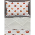 thumbnail image 3 of Sushi Comforter & Sham Bedding Set, Repeating Food Pattern Raw Fish and Rice with Caviar Toppings Flat Style, 3 pcs Duvet Set Microfiber Filling Quilt, 5 Sizes, Orange Salmon Dark Blue, by Ambesonne, 3 of 4