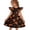 Black, variant on Girls Summer Dress Halloween Ghost Pumpkin Flutter Sleeve Swing Dress Casual Halloween Outfit for Kids Ages 6–14