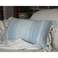 thumbnail image 6 of Foreside Home & Garden Blue Woven 14 x 22 inch Decorative Cotton Throw Pillow Cover with Insert and Hand Tied Tassels, 6 of 6