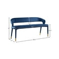 thumbnail image 3 of Meridian Furniture Destiny Navy Velvet Bench, 3 of 7