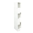 thumbnail image 6 of 5 Tier Corner Bookshelf  Bookcase with Baffle, Freestanding L Shaped Display Shelf Stand for Home Office, Living Room, Bedroom, Kitchen, White, 6 of 9