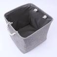 thumbnail image 3 of REGALWOVEN 13 Inch Square Fabric Collapsible Storage Basket Bin with Handle for Shelves Clothes Grey, 3 of 7