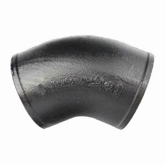 45 Degrees  Bend 1/8 Bend, 4" Pipe, Female Socket, Cast Iron, 0 psi