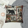 thumbnail image 2 of ARISTURING Cabin Throw Pillow Covers, Woodland Wolf Deer Bear Pillow Covers for Bed, Red Black Buffalo Plaid Cushion Covers, Wildlife Camping Lodge Mountain Decorative Square Pillow Cases, 2 of 5
