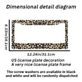 thumbnail image 2 of License Plate Frames Leopard Print Fun License Plate Frame Protector Cute Cheetah Texture Aluminum Metal Car Accessory 1 Pack with Screw Covers Set, 2 of 7