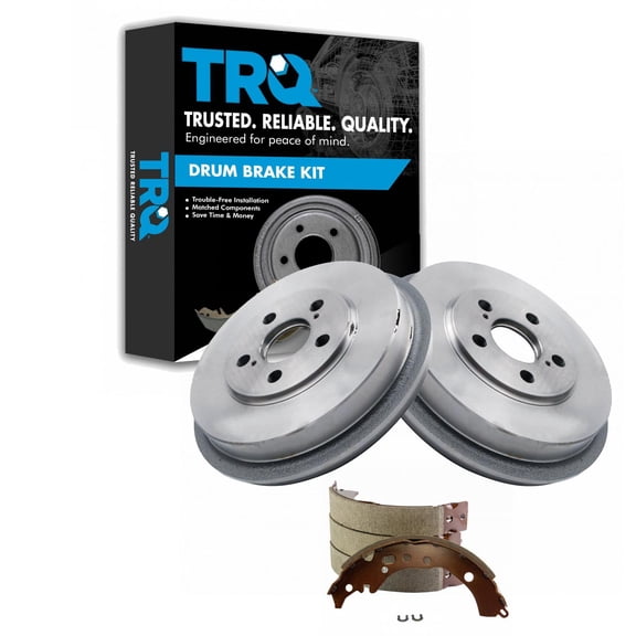 TRQ Rear Brake Shoes & Drums Kit Fits Select 2008-2014 Scion xD