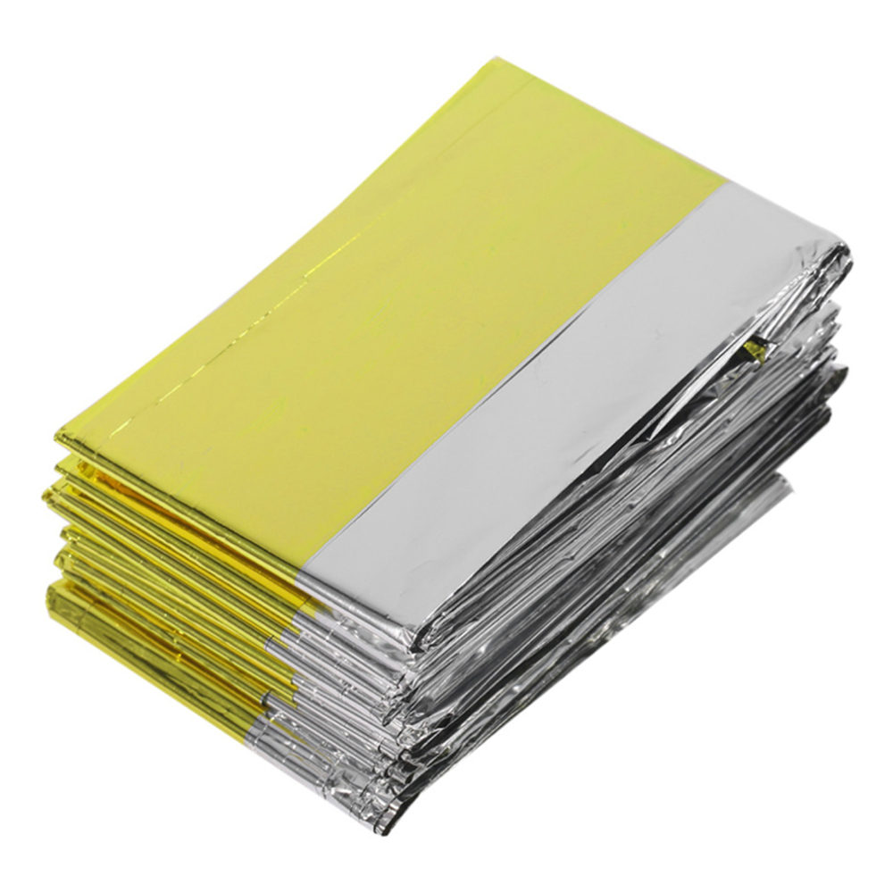 First Aid Thermal Emergency Blanket Portable Reflective Gold Silver