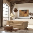 thumbnail image 2 of Meridian Furniture Cascade Camel Velvet Fabric Sofa, 2 of 18