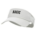 thumbnail image 2 of BASIC Embroidered Cotton Twill Sun Visor - White OSFM, 2 of 5