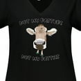 thumbnail image 4 of Inktastic Funny Cow Not My Pasture Not My Patties Women's Plus Size V-Neck T-Shirt, 4 of 5