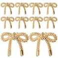 thumbnail image 4 of FONDOTIN 10Pcs Golden Bow Buttons Decorative Sewing Fasteners for Parties and Events, 4 of 8