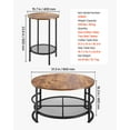 thumbnail image 5 of VEVOR 3 Pieces Round Coffee Table Sets, 31.5 in Industrial Living Room Table with 2 End Side Tables, Easy Assembly Coffee and End Tables Sets with Metal Legs, for Office, Living Room and Apartment, 5 of 9