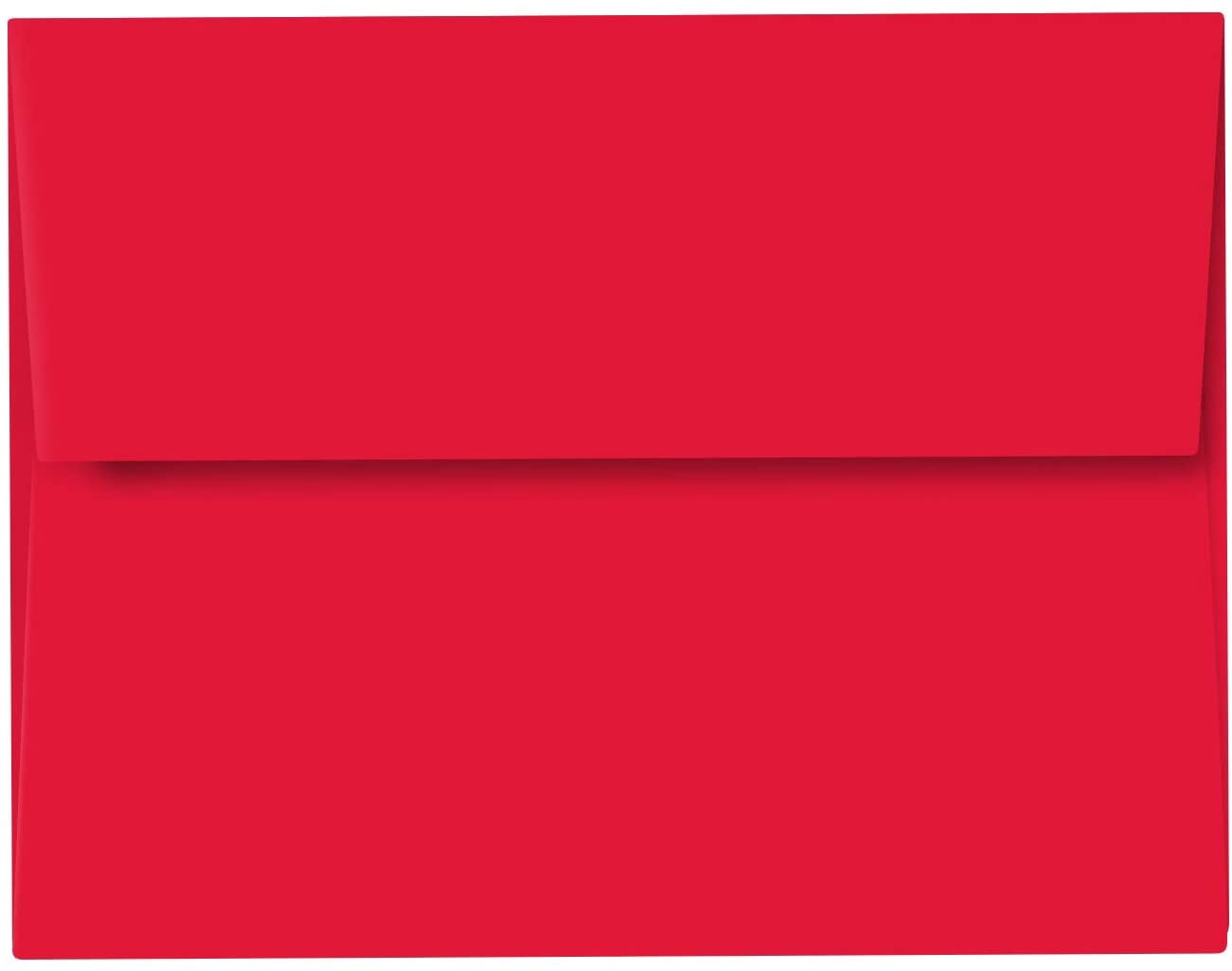 Red Blank 4 x 5.5 Greeting Cards with Red A2 Envelopes - 25 Cards & Envelopes